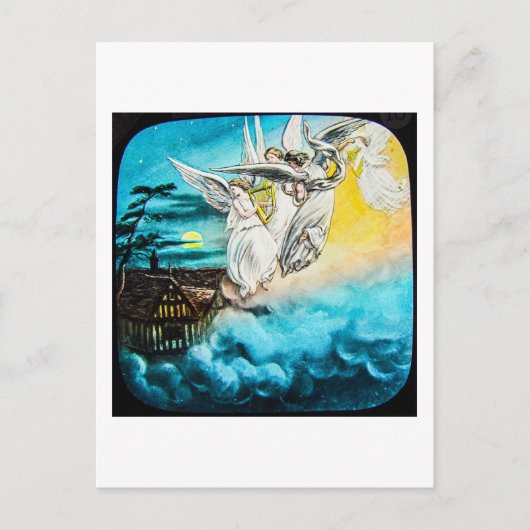 Carte Postale Diapositive de lanterne magique victorienne LA REI (Devant)