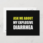 Carte Postale Diarrhée explosive (Devant / Derrière)
