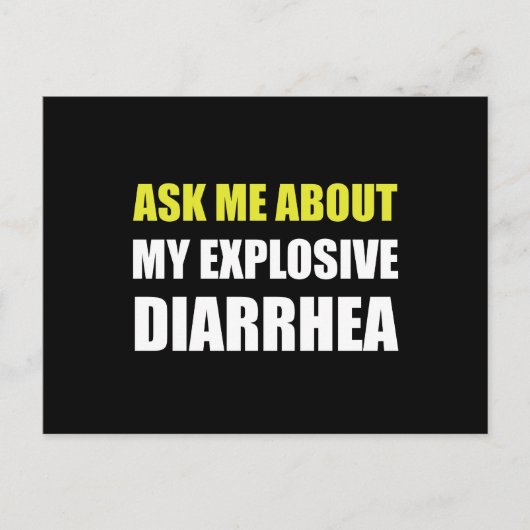 Carte Postale Diarrhée explosive (Devant)