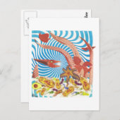 Carte Postale Dibble_Art29_Orange_Octopus (Devant / Derrière)