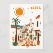 Carte postale d'Ibiza Espagne vacances blanc médit (Devant)