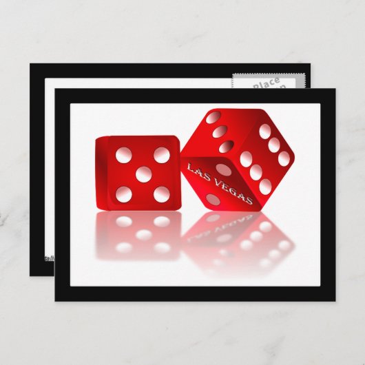 Carte Postale Dice Las Vegas (Devant / Derrière)