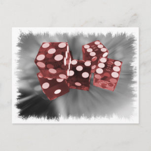 Carte Postale Dice Red High Roller Las Vegas
