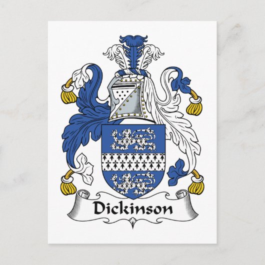 Carte Postale Dickinson Family Crest (Devant)