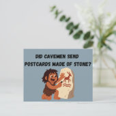 Carte Postale Did Cavemen Send Postcards Made of Stone?  Funny (Debout devant)