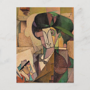 Carte Postale Diego Rivera, Jeune Homme au stylo plume,