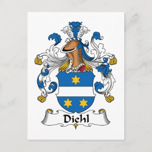 Carte Postale Diehl Family Crest