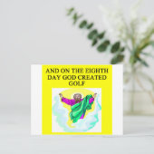 Carte Postale dieu a créé le golf (Debout devant)