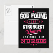 Carte Postale Dieu a fait infirmières Hilarious Profession Desig (Devant / Derrière)