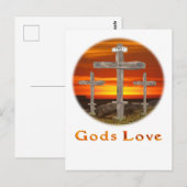 Carte Postale Dieu aime (Devant / Derrière)