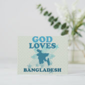 Carte Postale Dieu aime le Bangladesh (Debout devant)