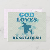 Carte Postale Dieu aime le Bangladesh (Devant / Derrière)