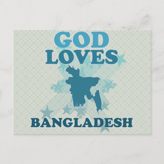 Carte Postale Dieu aime le Bangladesh (Devant)