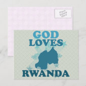 Carte Postale Dieu aime le Rwanda (Devant / Derrière)