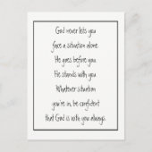 Carte Postale Dieu Avec Vous Toujours Jamais Seul Inspirant (Devant)