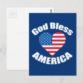 Carte Postale Dieu bénisse l'Amérique (Devant / Derrière)