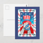 Carte Postale Dieu Bénisse l'Amérique Maison Douce Maison (Devant / Derrière)