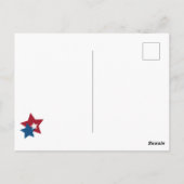 Carte Postale Dieu Bénisse l'Amérique Patriotique Rouge Blanc Bl (Dos)