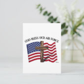 Carte Postale DIEU BÉNISSE NOTRE FORCE AÉRIENNE avec croix robus (Debout devant)