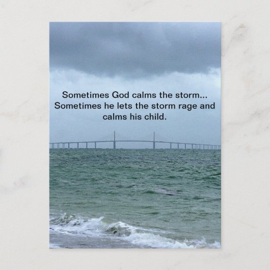 Carte Postale Dieu calme la tempête (Devant)