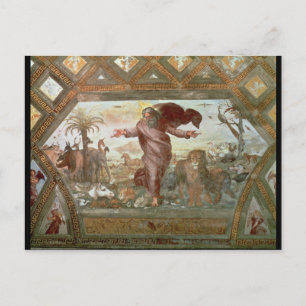 Carte Postale Dieu créant la terre