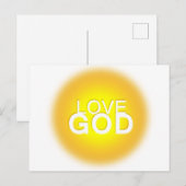 Carte Postale Dieu d'amour Jaune doré (Devant / Derrière)