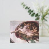 Carte Postale Dieu de la Création d'Adam en détail (Debout devant)
