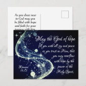 Carte Postale Dieu de l'Espoir, Romains 15:13 Verse de la Bible (Devant / Derrière)