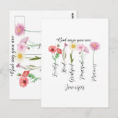 Carte Postale Dieu dit que vous êtes, anniversaire de mariage ch (Devant / Derrière)