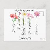 Carte Postale Dieu dit que vous êtes, anniversaire de mariage ch (Dos)