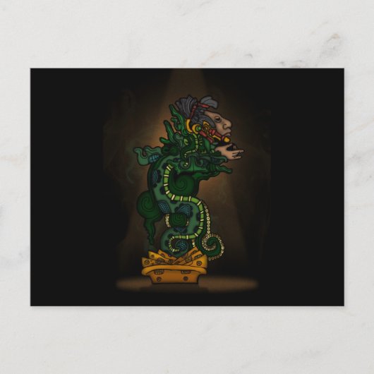 Carte Postale Dieu du Serpent Maya (Devant)