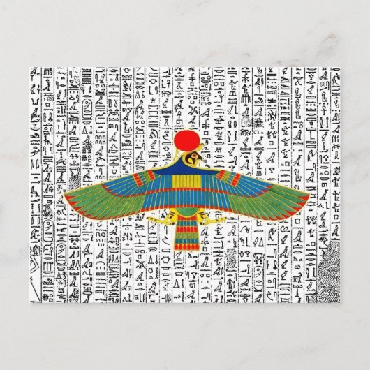 Carte Postale Dieu égyptien antique Horus Hawk (Devant)