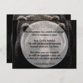 Carte Postale Dieu est Fidèle face à la Tentation (Devant / Derrière)