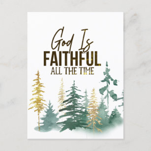 Carte Postale Dieu est fidèle tout le temps