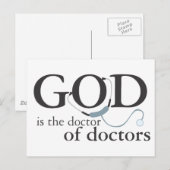 Carte Postale Dieu est le Docteur des médecins (Devant / Derrière)