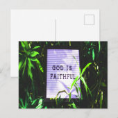 Carte Postale Dieu est l'inspiration chrétienne fidèle (Devant / Derrière)
