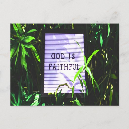 Carte Postale Dieu est l'inspiration chrétienne fidèle (Devant)