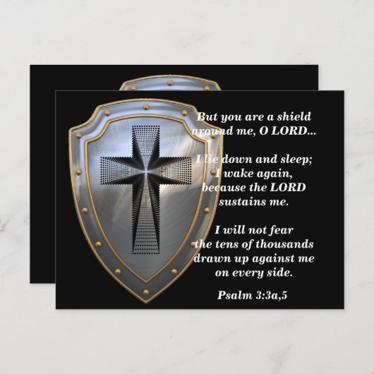 Carte Postale Dieu est mon Bouclier (Devant / Derrière)