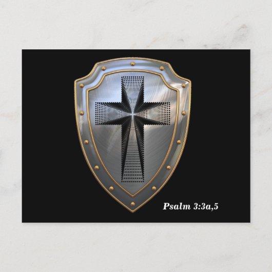 Carte Postale Dieu est mon Bouclier (Dos)