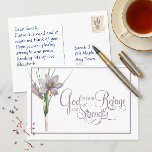 Carte Postale Dieu est notre refuge et notre force