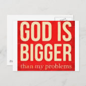 Carte Postale dieu est plus grand que mes problèmes 2 (Devant / Derrière)