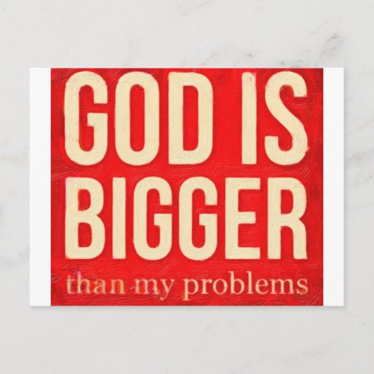 Carte Postale dieu est plus grand que mes problèmes 2 (Devant)
