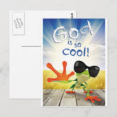 Carte Postale DIEU EST SI COOL - chrétien, religieux, foi (Devant / Derrière)