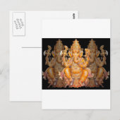 Carte Postale Dieu hindou Ganesh (Devant / Derrière)