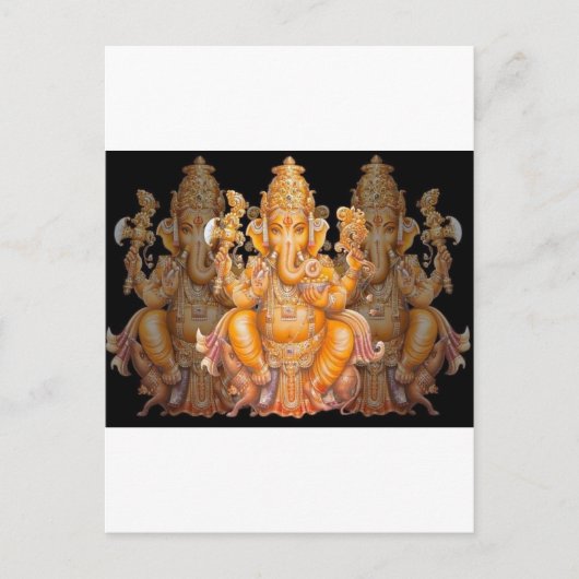 Carte Postale Dieu hindou Ganesh (Devant)