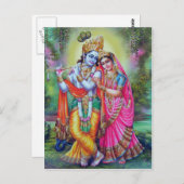 Carte Postale dieu indien (Devant / Derrière)