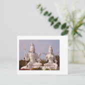 Carte Postale Dieu indien - Shiva et sa femme - Parvati (Debout devant)