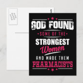 Carte Postale Dieu Made Pharmaciens Hilarié Profession Design (Devant / Derrière)