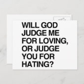 CARTE POSTALE DIEU ME JUGERA POUR LOVIN (Devant / Derrière)