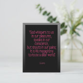 Carte Postale "Dieu nous chuchote...."cs lewis (Debout devant)